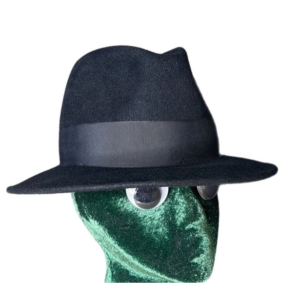 Vintage Black Beaver Hats Fedora Feather Hat - Picture 4 of 15